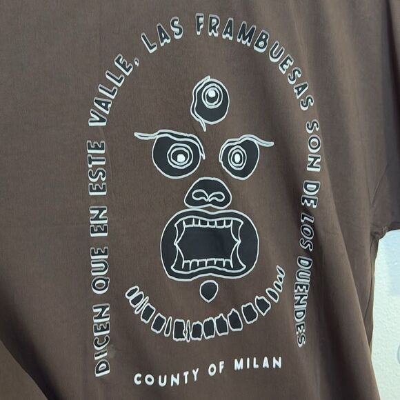 NEW-Marcelo Burlon- brown totem pole t-shirt - Size XXL - Picture 2 of 11